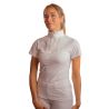 Wedstrijdpolo Pénélope Florence Mesh korte mouw dames - Wit