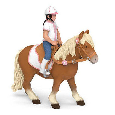 Shetland pony figuur met zadel Papo