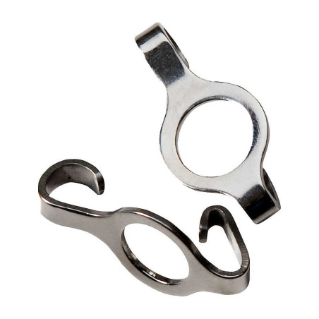 Platte haken voor gourmetketting