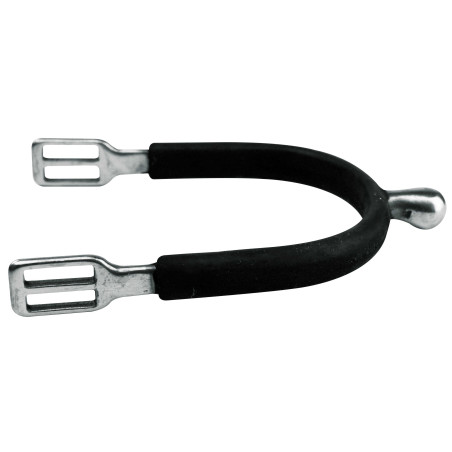 Eperons Feeling Polo inox gainé caoutchouc