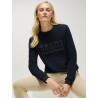 Pull col rond Belair à strass Tommy Hilfiger Equestrian femme - Desert sky