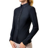 Dameslangarmshirt Equestrian Stockholm Performance - Zwart