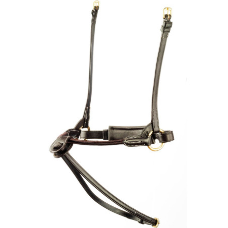 Tattini lederen neusriem met koord