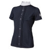 Wedstrijdpoloshirt Tattini dames met rijen strass-steentjes - Wit