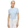 Wedstrijdpolo Linsay Tommy Hilfiger Equestrian dames met korte mouwen - Lief blauw