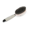 Brosse crinière et queue HKM Gel double face - Rose clair / gris clair
