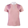 Polo de concours HKM Glam manches courtes femme - Vieux rose