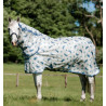 Couverture anti-mouches Horseware Amigo Integrated - Motif libellule / argent / bleu / sauge