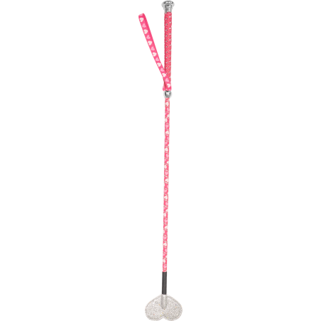 Cravache Waldhausen pour enfant petits cœurs et claquette en forme de cœur