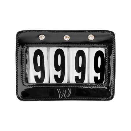 Numéros en cuir verni Waldhausen rectangulaires