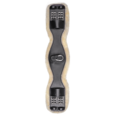 Korte leren singel van Waldhausen met ECO Wool