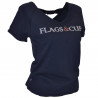 T-shirt femme Amaluza Flags & Cup - Bleu marine