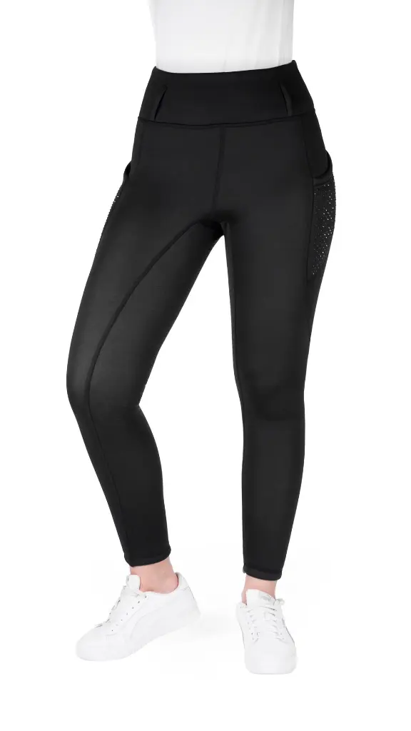 Legging Je t'aime Equithème Neva enfant Noir Legging Je t'aime Equithème Neva enfant Noir