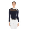 Wedstrijdpolo Nina Ego7 lange mouwen dames - Marine