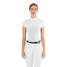 Polo de concours mesh Ego7 manches courtes femme - Blanc