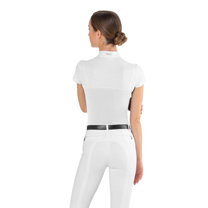 Ego7 mesh wedstrijdpolo met korte mouwen voor dames Wit