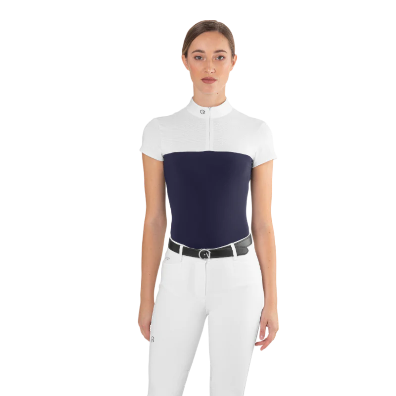 Ego7 mesh wedstrijdpolo met korte mouwen voor dames Marine Marineblauw