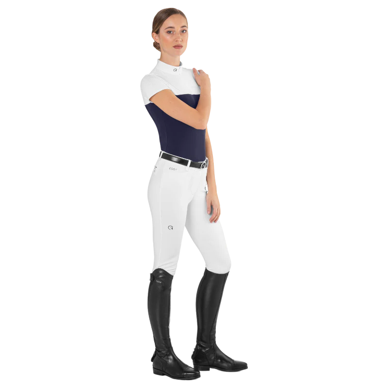 Ego7 mesh wedstrijdpolo met korte mouwen voor dames Marine Marineblauw