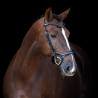 Hoofdstel Imperial Riding met lage ergonomische gecombineerde neusriem - Zwart