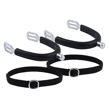 Éperons enfant Imperial Riding Basic 15 mm avec revêtement silicone