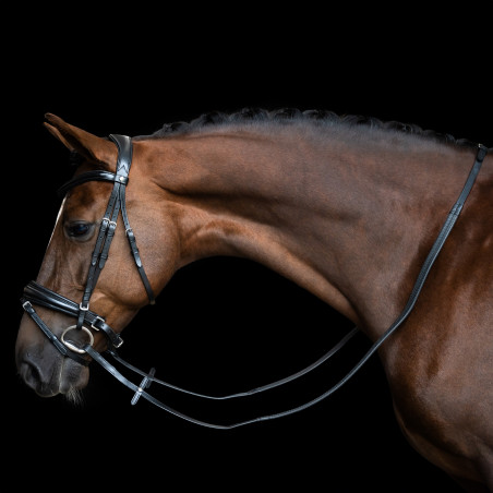 Imperial Riding teugels van rubber met nylonversteviging