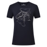 Dames T-shirt met korte mouwen Euro-Star Amelia - Zwart