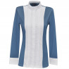Polo Diamantina femme manches longues Flags & Cup - Bleu orage