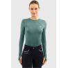 Dames T-shirt met lange mouwen Harcour Bluvea - Pauw