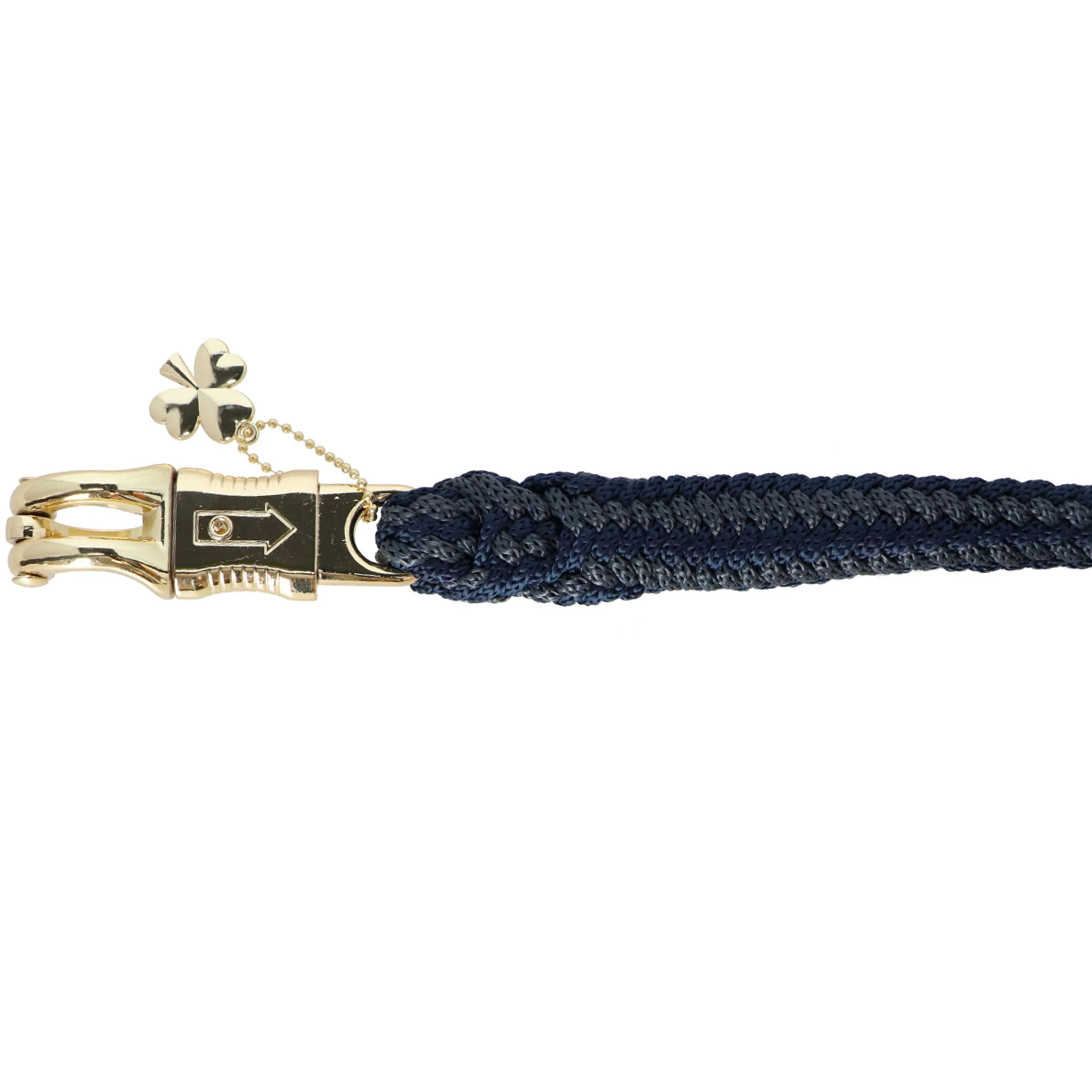 Longeerlijn Bucas Show-Line comfort met paniekhaak Marine / grijs Blauw