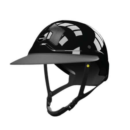 Mips Flex-on Armet-helm zwart, vizier Angel Star, zwarte kinriem