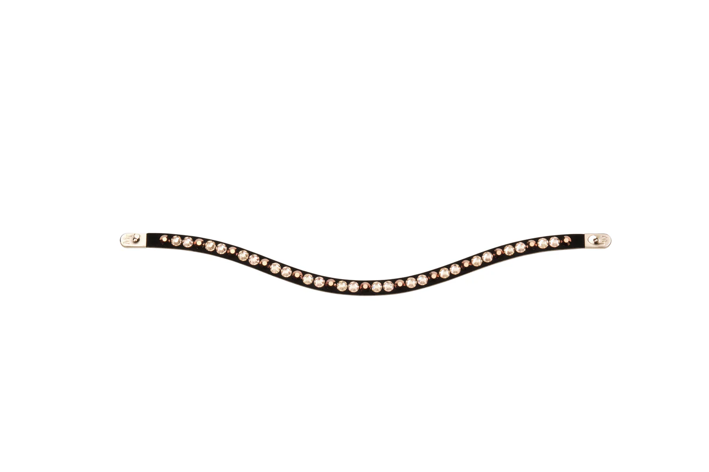 Bling voor frontriem Magic Tack Stübben lang gebogen Metallic roze