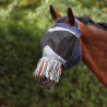 Masque anti-mouches Shires FlyGuard Pro Fine Mesh sans oreilles avec nez et franges - Marine