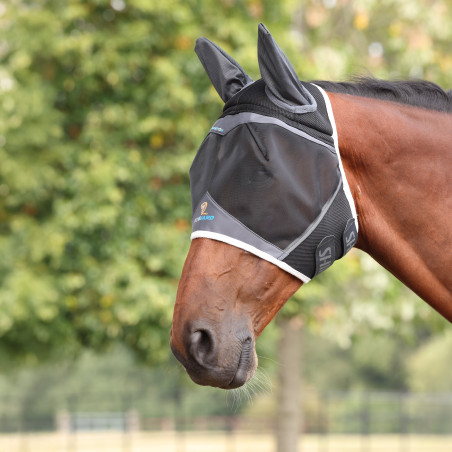 Masque anti-mouches Shires FlyGuard Pro Air Motion avec oreilles
