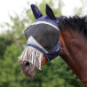 Shires FlyGuard Pro fijnmazig vliegenmasker met oren en neus met franjes - Marine