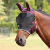 Masque anti-mouches Shires FlyGuard Pro Deluxe avec oreilles - Noir cerise