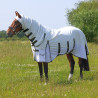 Volledige anti-vliegen deken Shires Highlander Plus Sun Shade - Wit