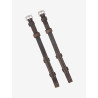 Montants LeMieux Hunter cousus - Havane / argent