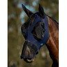 Masque anti-mouches Weatherbeeta ComFiTec Luxe Stretch avec oreilles et nez - Marine / noir