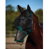 Masque anti-mouches Weatherbeeta ComFiTec Durable mesh avec oreilles et nez - Noir / vert forêt