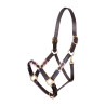 Licol polo en cuir Shires Velociti Gara - Rose / naturel / marine