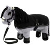 Mini fleecedeken Pony Academy - Zwart