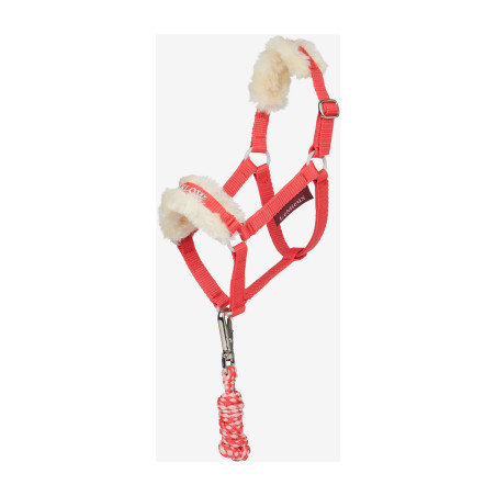 Longeerlijn en halster Hobby Horse LeMieux Harlow Coral Crush