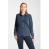 Chemise Horze Ulrika western femme - Bleu denim