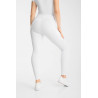Pantalon d’équitation Horze Matilda perforé femme full grip - Blanc / bleu turquoise