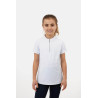 T-shirt d’entraînement Horze Mina Young Rider - Blanc / bleu turquoise