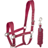 Halter en leadrope Waldhausen Velvet - Granaat