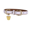 Shires Digby & Fox gewatteerde leren hondenhalsband - Llilas