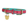 Shires Digby & Fox gewatteerde leren hondenhalsband - Roze