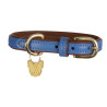 Shires Digby & Fox gewatteerde leren hondenhalsband - Koninklijk