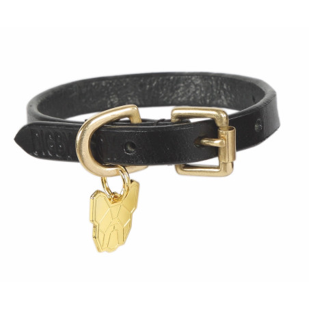 Shires Digby & Fox vlakke leren hondenhalsband
